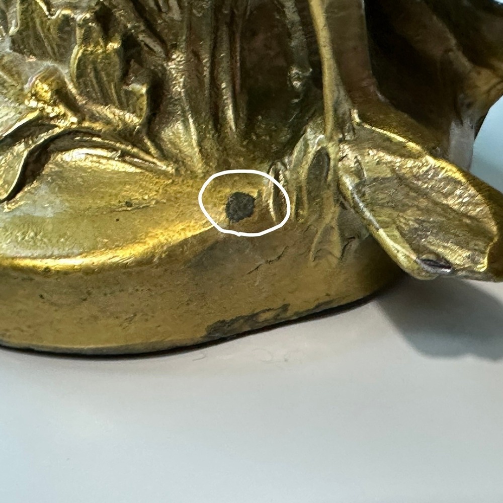 Vintage MCM Heavy Brass Duck Figurine Flying Bird Sculpture Home Decor - Picture 7 of 13